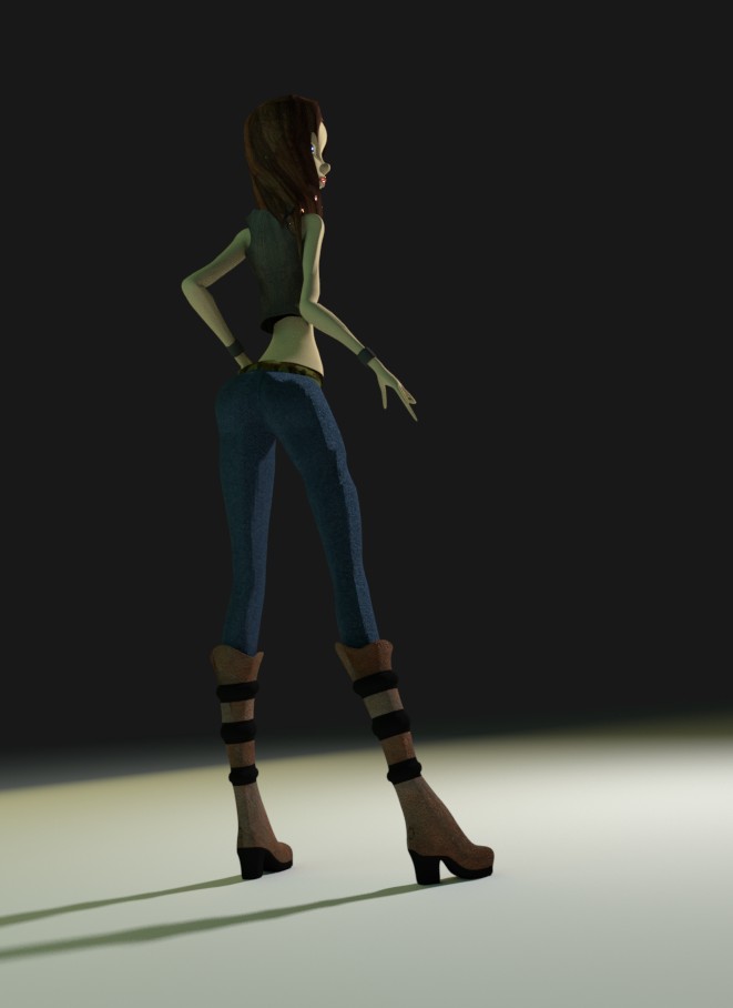 Cute Girl Cartoon Character - Rigged & Textured preview image 2